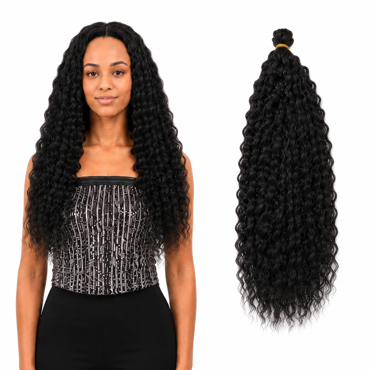 Kuknus Brazilian Bulk Synthetic Braids Hair 20"