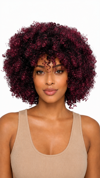 Black Angle Dita - Synthetic Short Spiral Curly Hair Wig