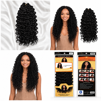 Kuknus Baby Beach Curl Bulk Synthetic Braiding Hair