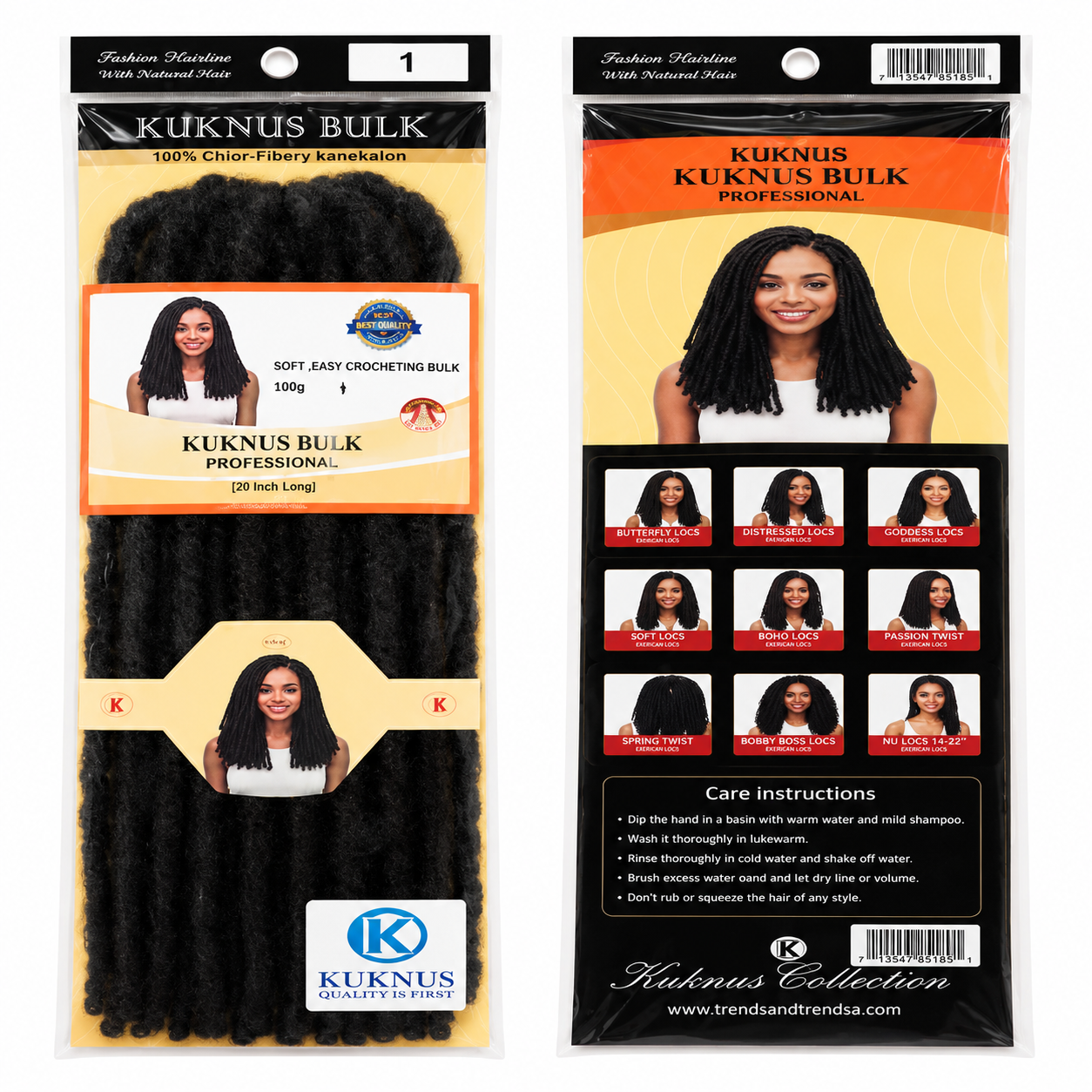 Kuknus Baby Dread locks Bulk Synthetic Braiding Hair