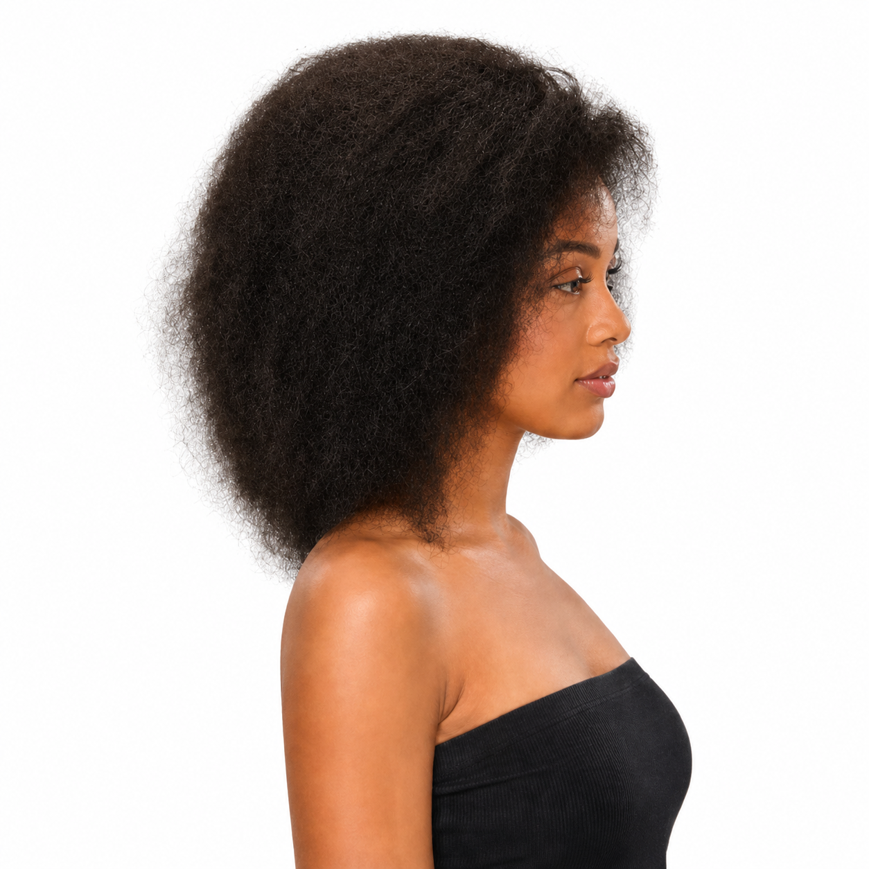 Black Angle Lulu - Synthetic Short Kinky Curly Hair Wig