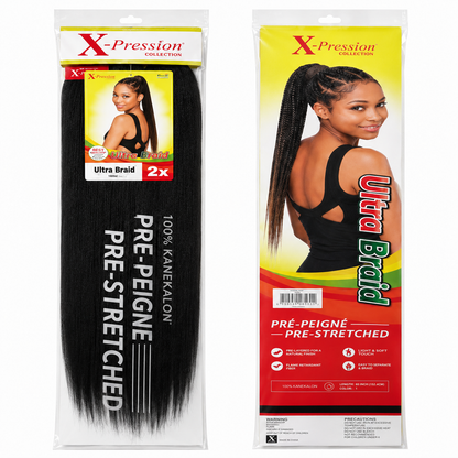 X-Pression Pre-Stretched Braiding Hair 2X Pack, 24"