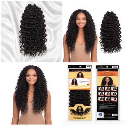 Kuknus Baby Beach Curl Bulk Synthetic Braiding Hair