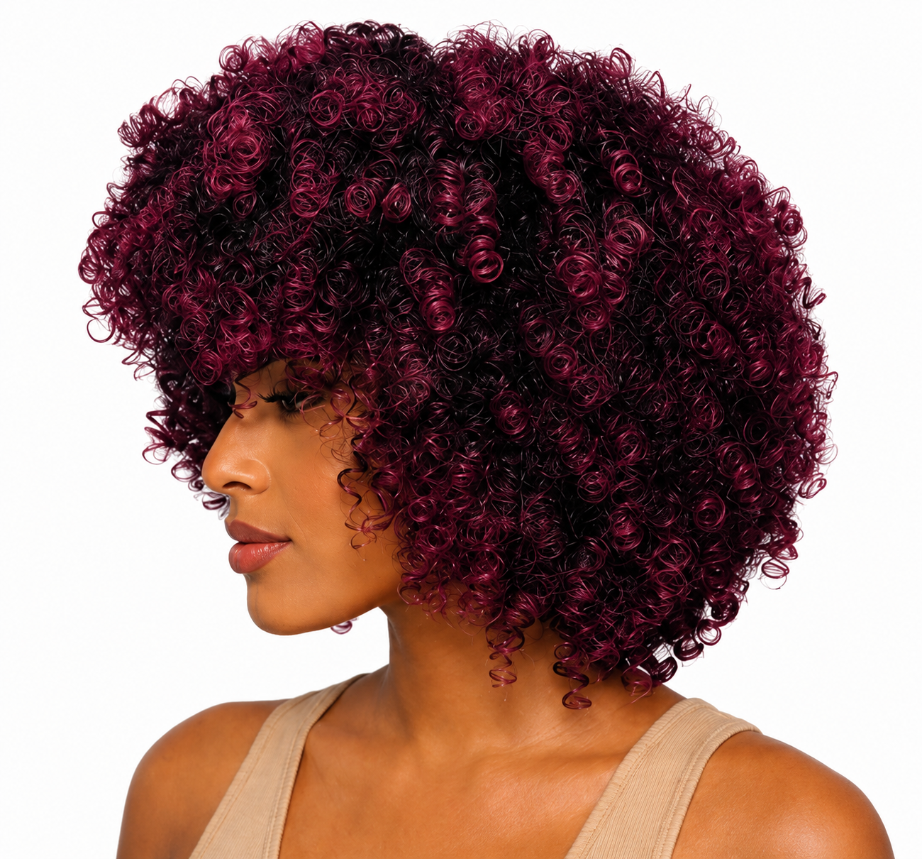 Black Angle Dita - Synthetic Short Spiral Curly Hair Wig
