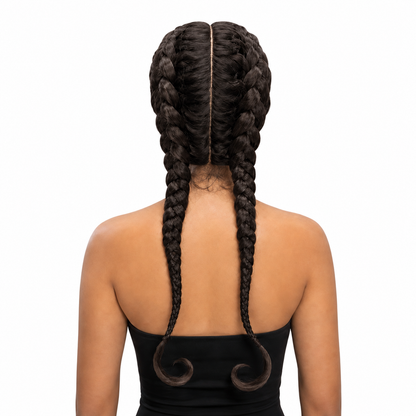 Kuknus Poonam - Synthetic Braids Lace Front Wig