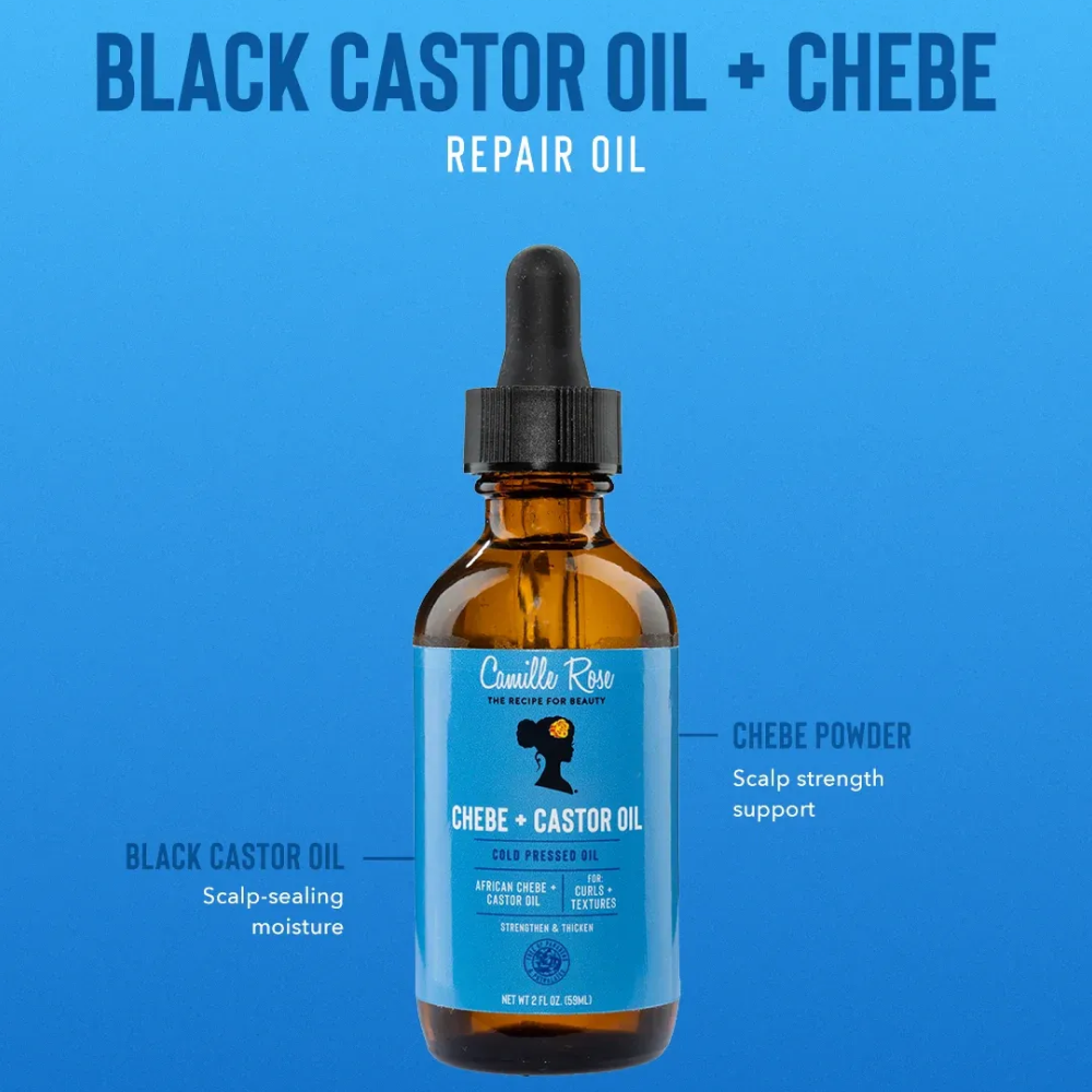 Camille Rose Black Castor + Chebe Repair Oil 59ml-Hair Oil-Beauty and hair supply