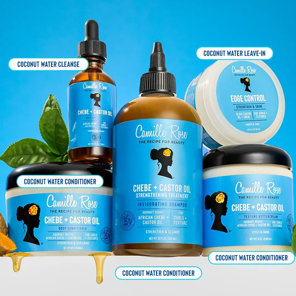 Camille Rose Black Castor Oil + Chebe Butter cream 240ml-Gel-Beauty and hair supply