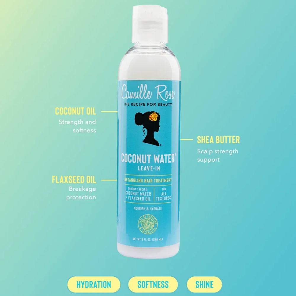 Camille Rose Coconut Water Leave-In Treatment 240ml-Leave-in Conditioner-Beauty and hair supply