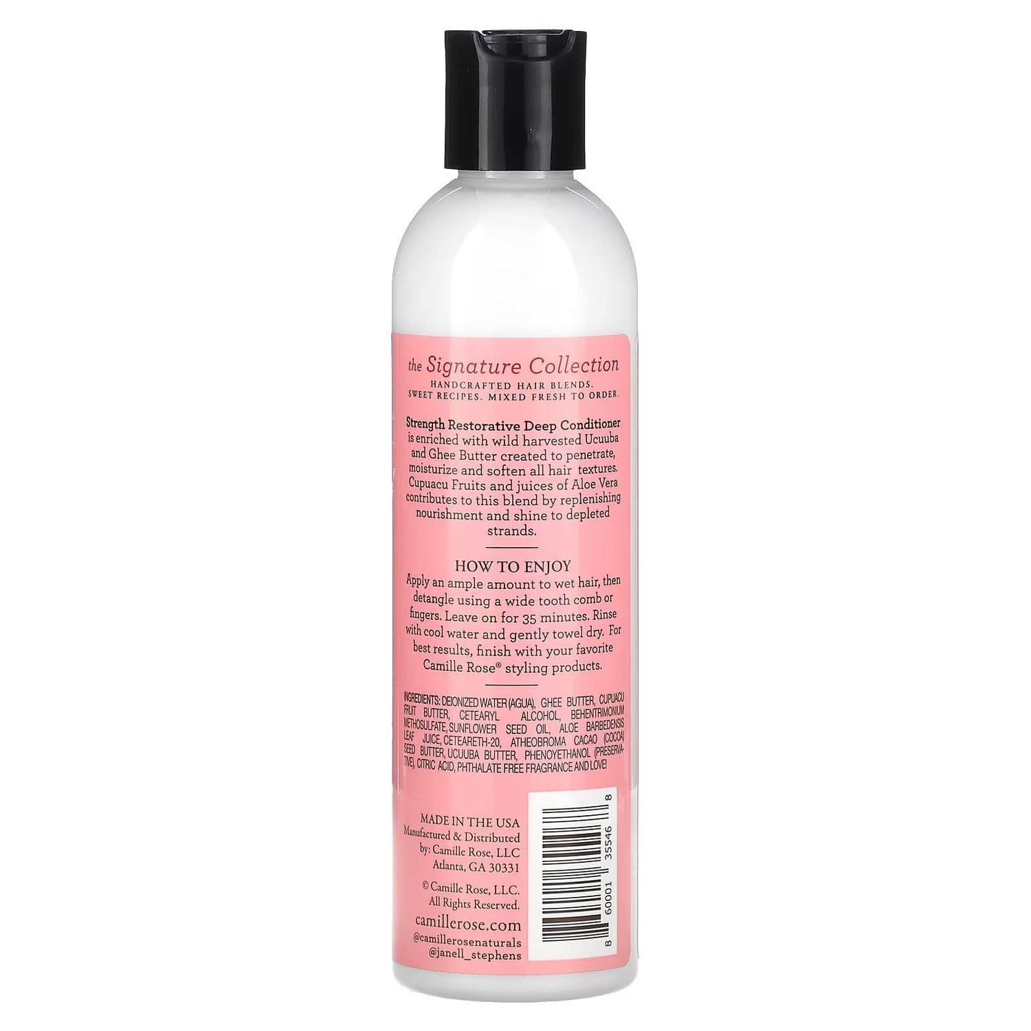 Camille Rose Strengthening Restorative Deep Conditioner 8oz-Moisturizing Conditioner-Beauty and hair supply