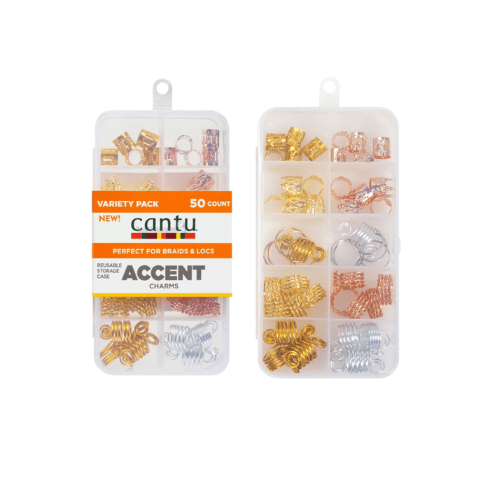 Cantu Accessories Accent Charms - For Braid & Locs 50 Stuks - Beauty and Hair Supply