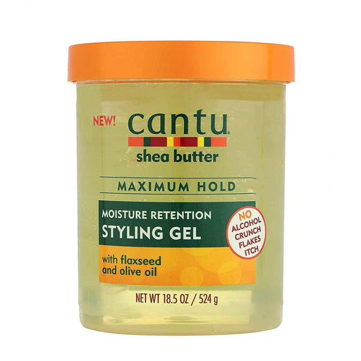 Cantu Maximum Hold Moisture Retention Flaxseed & Olive Oil Styling Gel 524g - Beauty and Hair Supply