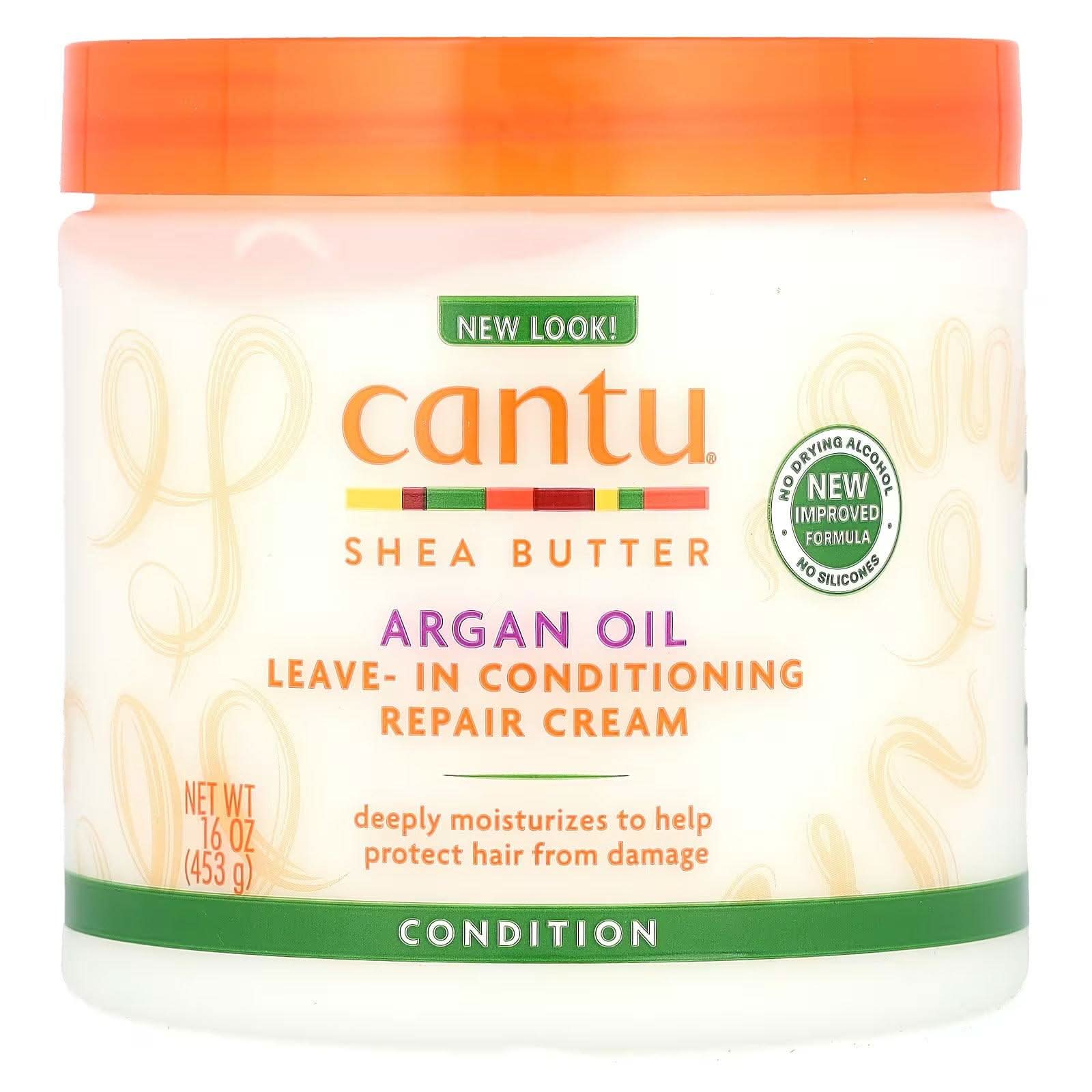 Cantu Shea Butter Argan Oil Leave-In Conditioning Repair Cream 453g-Leave-In Conditioner-Beauty and hair supply
