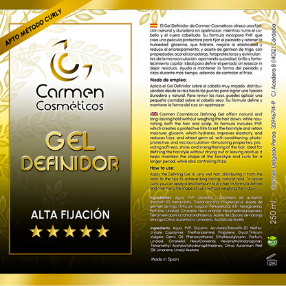 Carmen Cosméticos High-Hold Defining Gel 250ml-Gel-Beauty and hair supply
