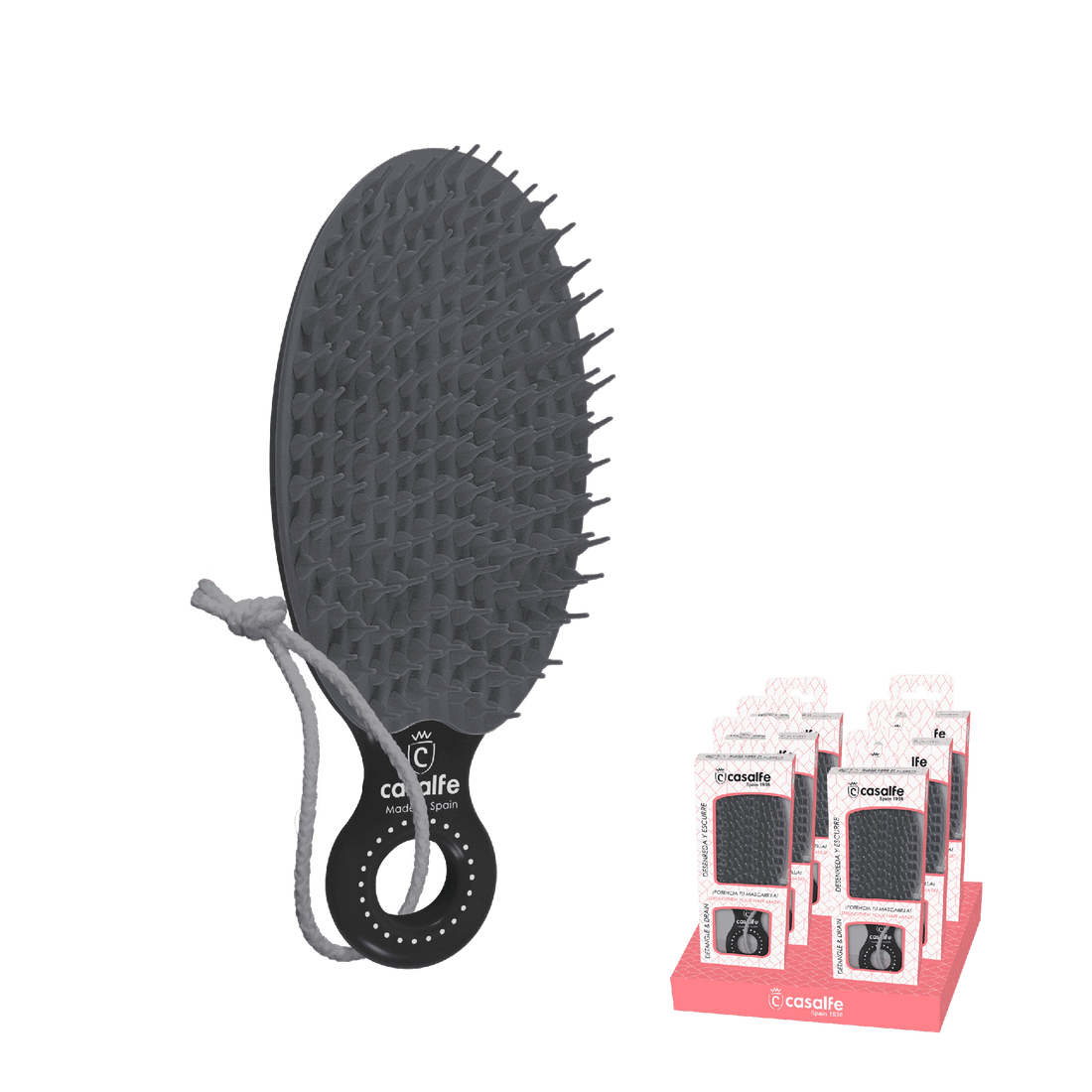 Casalfe Black Brush Detangles and Drains Boosts the Mask-Styling Brush-Beauty and hair supply