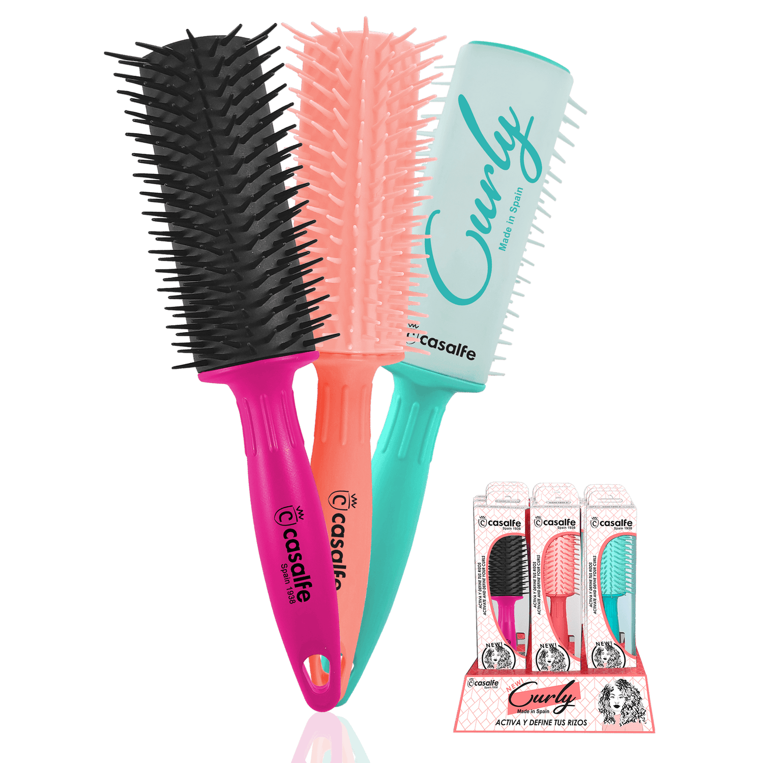 Casalfe Curly Pro Brush. Activates Your Curls-Styling Brush-Beauty and hair supply