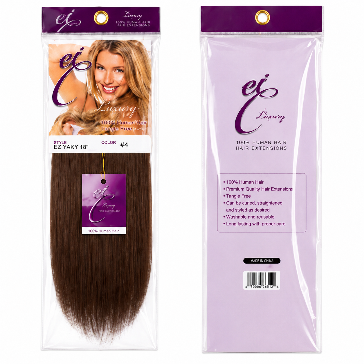 Ei Luxury 100% Unprocessed Virgin human hair Clip-in