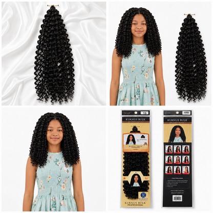 Kuknus Baby Water Bulk Synthetic Braids Hair 14"