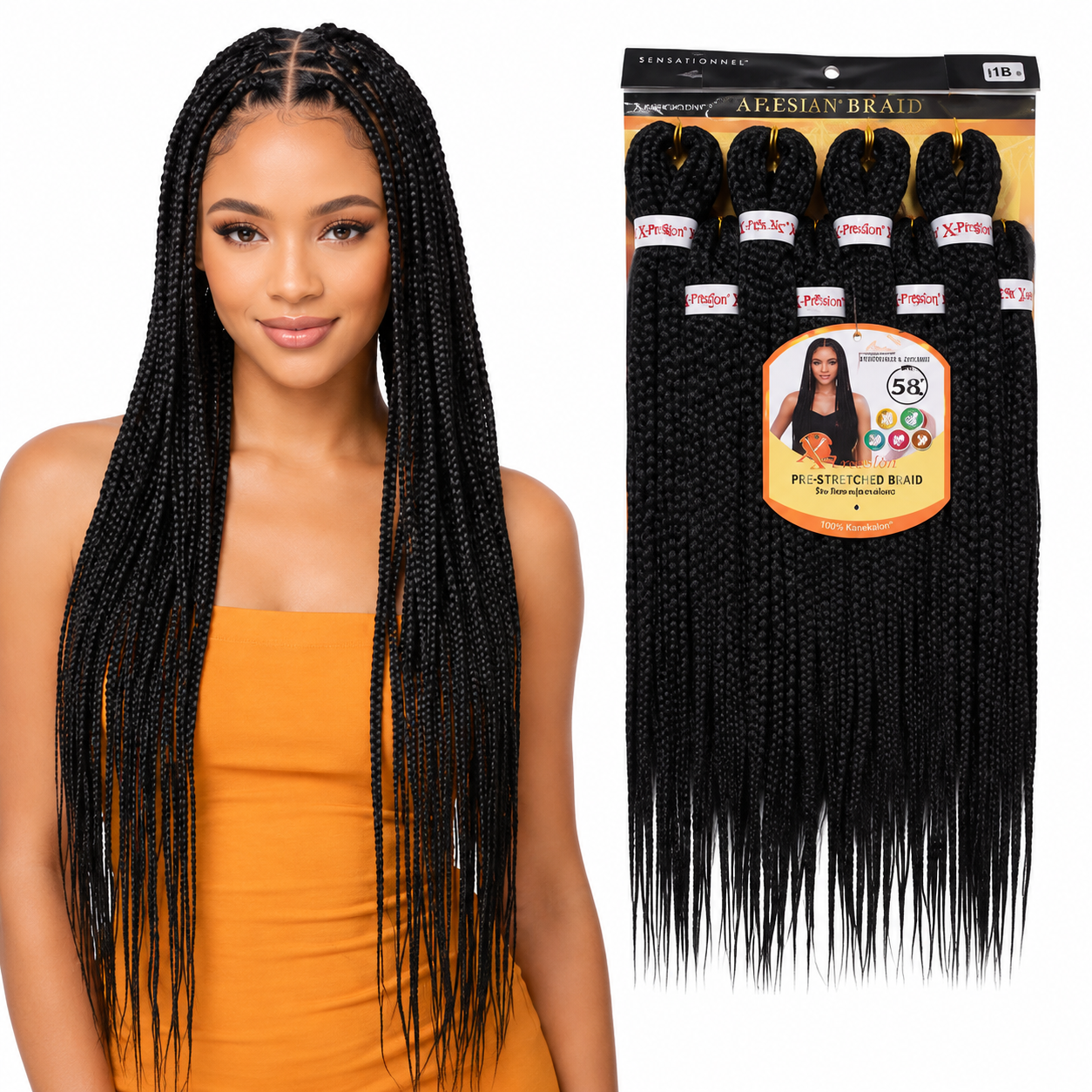Kuknus Braids 8x Value Pack Pre-Stretched 26"