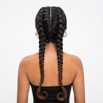 Kuknus Poonam - Synthetic Braids Lace Front Wig
