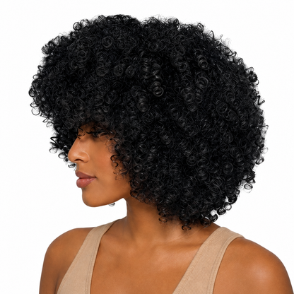 Black Angle Dita - Synthetic Short Spiral Curly Hair Wig