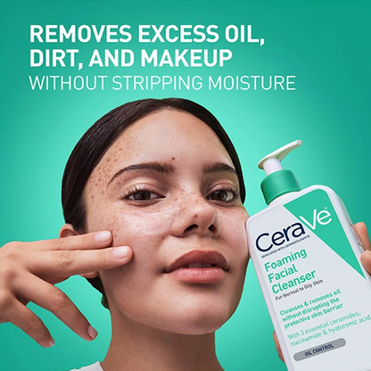 Cerave Foaming Cleanser For Normal To Oily Skin 473ml-Foam Cleanser-Beauty and hair supply