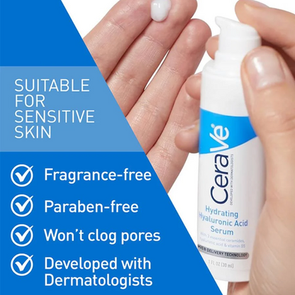 Cerave Hydrating Hyaluronic Acid Serum 30ml-Hyaluronic Serum-Beauty and hair supply