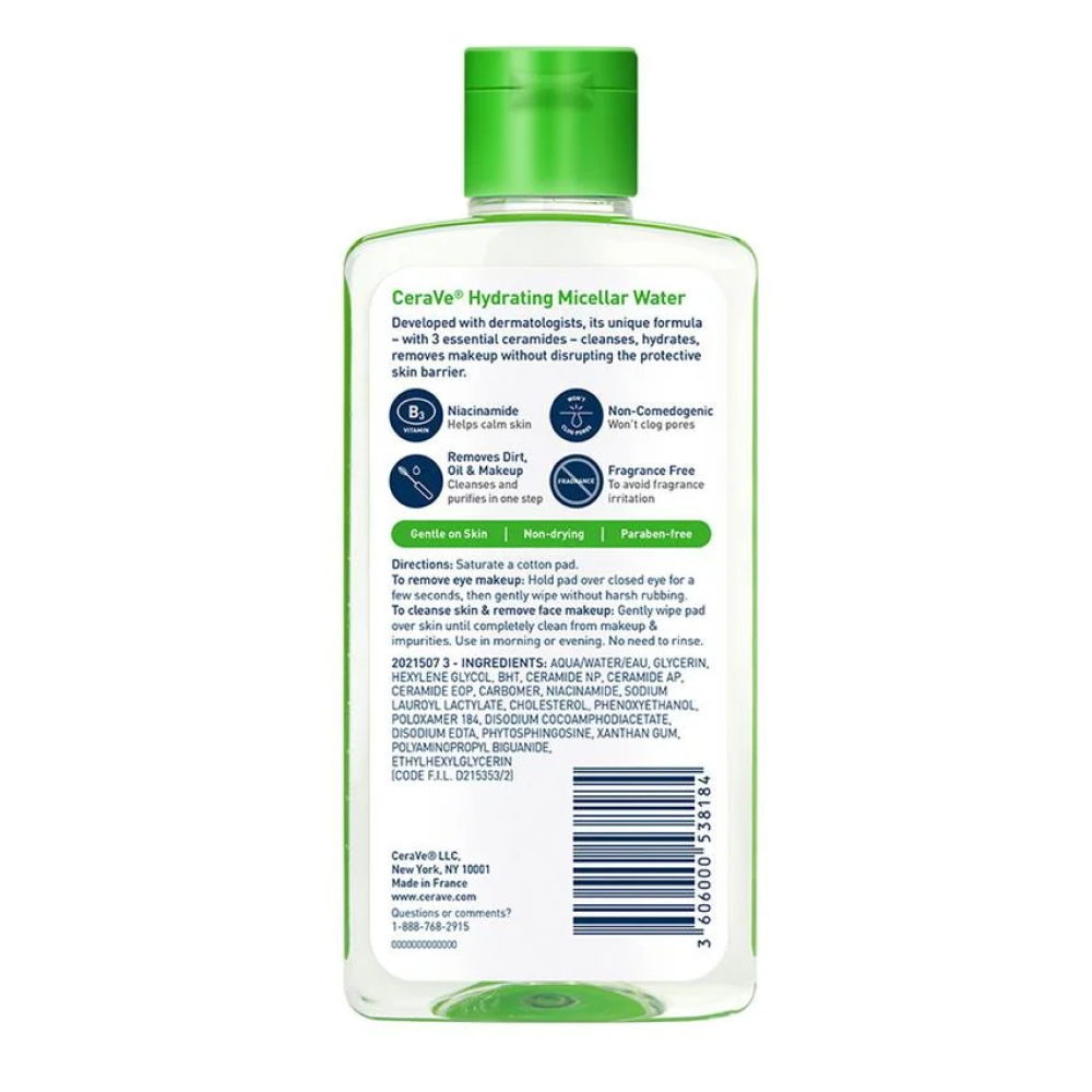 Cerave Hydrating Micellar Cleansing Water 295ml-Cleansing Milk-Beauty and hair supply