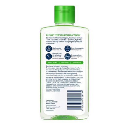 Cerave Hydrating Micellar Cleansing Water 295ml-Cleansing Milk-Beauty and hair supply