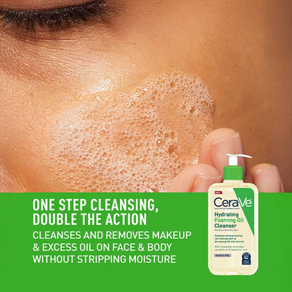CeraVe - Hydrating Oil-to-Foam Luminous Cleanser 473ml-Gel Cleanser-Beauty and hair supply