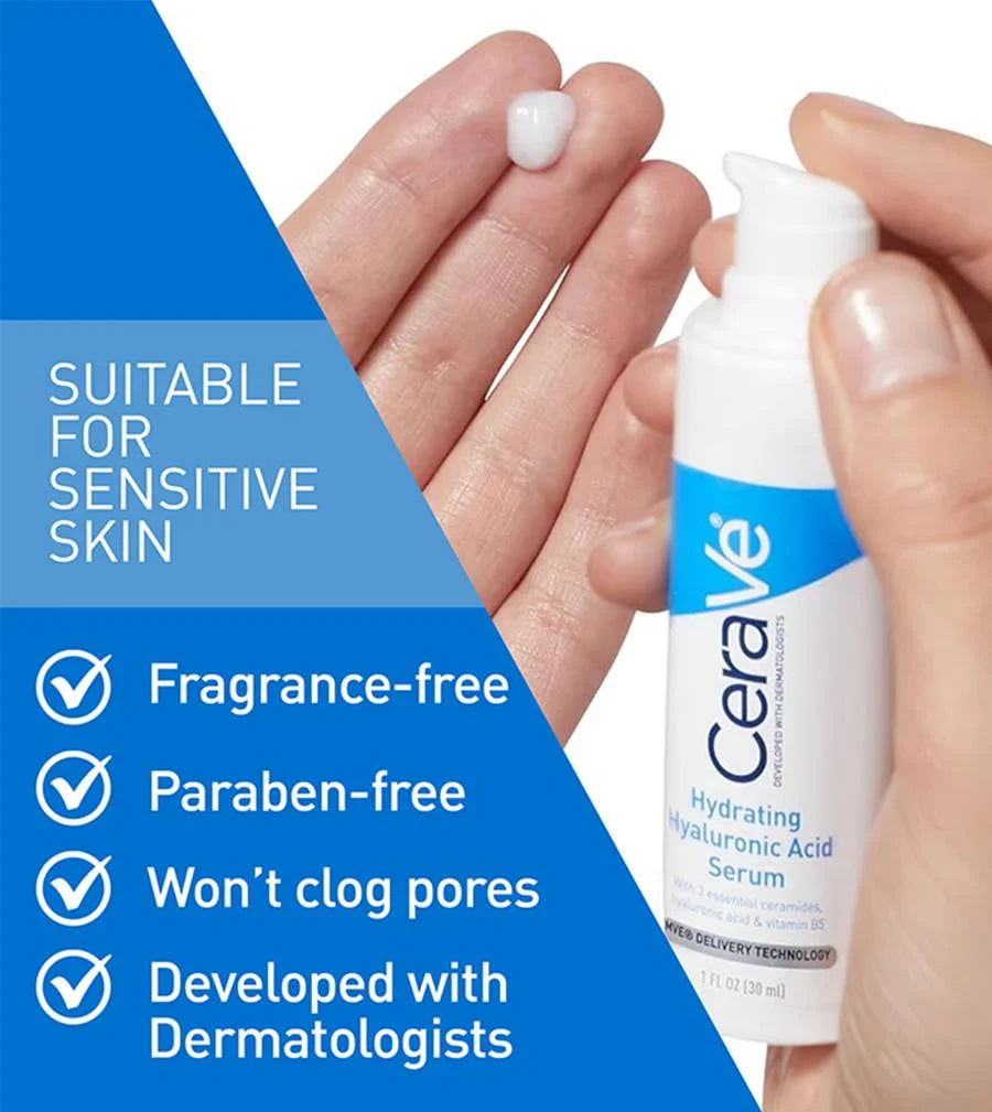 Cerave Moisturizing Face Serum With Hyaluronic Acid 30ml-Hyaluronic Serum-Beauty and hair supply