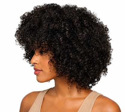 Black Angle Dita - Synthetic Short Spiral Curly Hair Wig