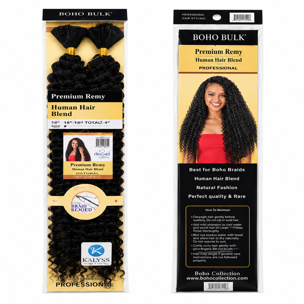Kuknus Style Boho Water Wave Bulk Human Braiding Hair