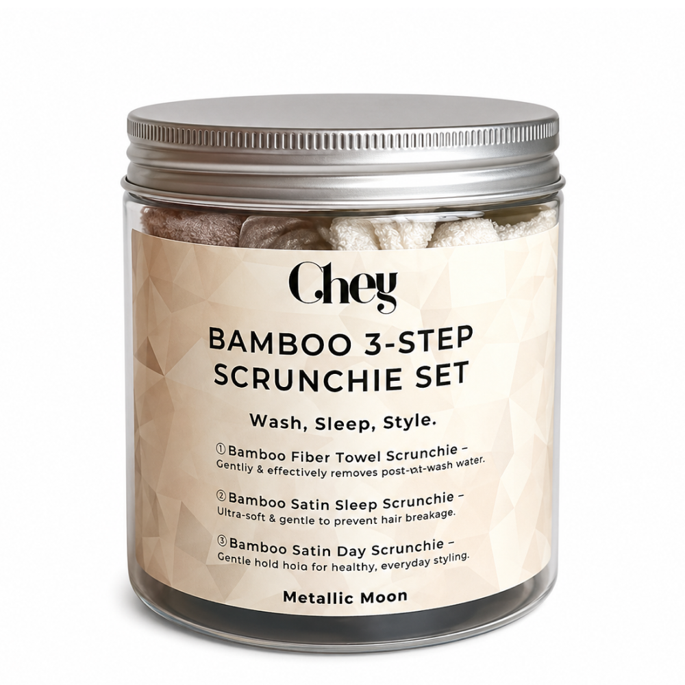 Chey Haircare Bamboo 3-Step Scrunchie Set-All-Beauty and hair supply