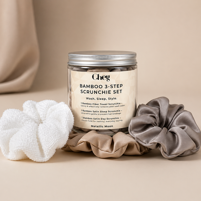 Chey Haircare Bamboo 3-Step Scrunchie Set-All-Beauty and hair supply