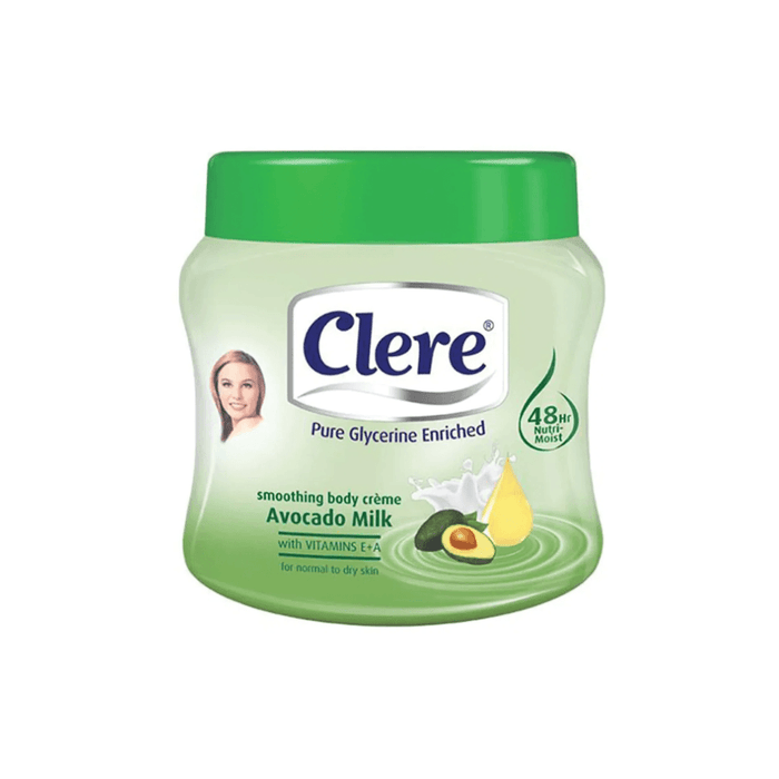 Clere Avocado Milk Smoothing Body Creme 500ml - Beauty and Hair Supply