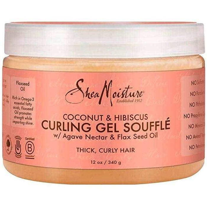 Coconut & Hibiscus Curling Gel Soufflé Shea Moisture - Beauty And Hair Supply