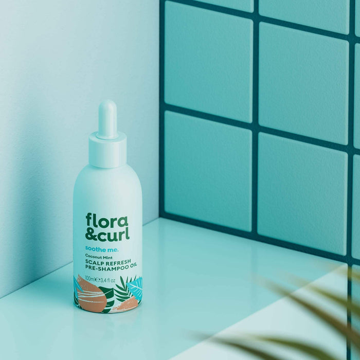 Coconut Mint Scalp Refresh Pre-Champú Oil Flora & Curl - Beauty And Hair Supply