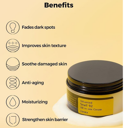 Cosrx Advanced Snail 92 All In One Cream 100ml-Face Moisturizer-Beauty and hair supply