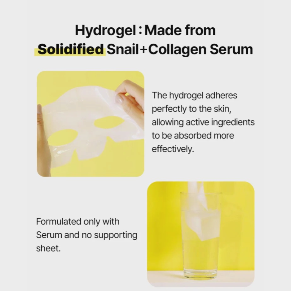 Cosrx Advanced Snail Mucin Glass Glow Hydrogel Face Masks 34g | Pack Of 3-Hydrogel Sheet Mask-Beauty and hair supply