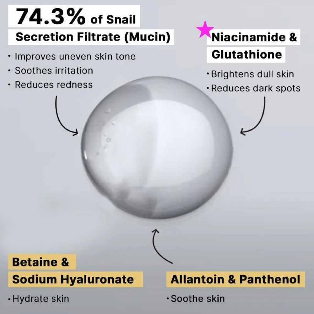 Cosrx Advanced Snail Radiance Dual Essence 80ml-Niacinamide Serum-Beauty and hair supply