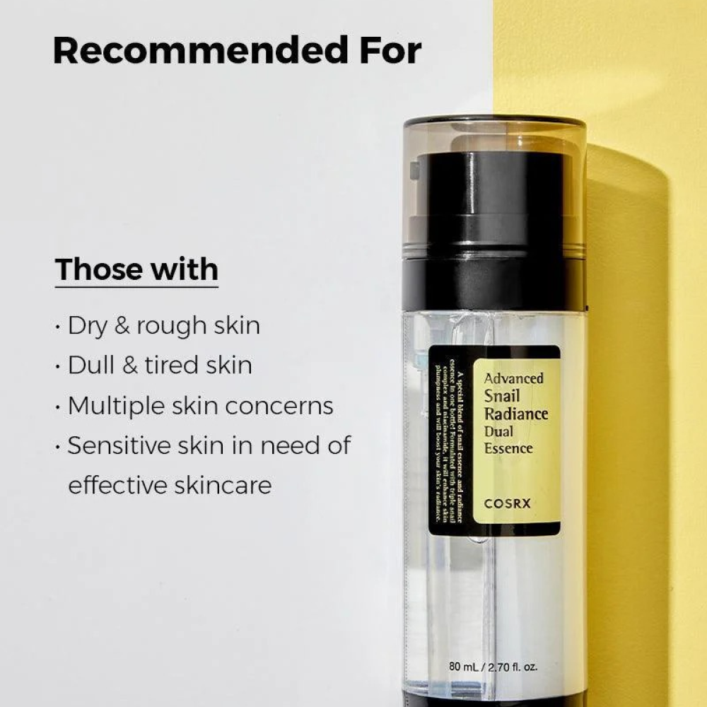 Cosrx Advanced Snail Radiance Dual Essence 80ml-Niacinamide Serum-Beauty and hair supply
