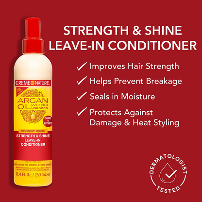 Creme of Nature Argan Oil Shine Leave in Condition 8.45 oz-All-Beauty and hair supply