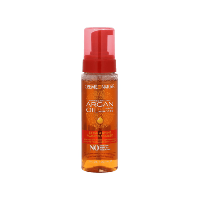 Creme of Nature Argan Oil Style & Shine Foaming Mousse 207ml - Beauty and Hair Supply