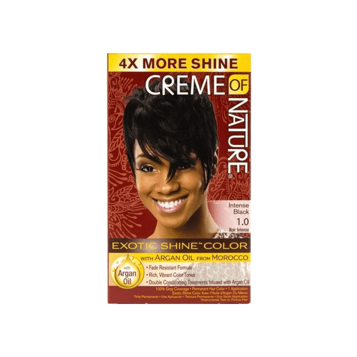 Creme of Nature Exotic Shine Color with Argan Oil #1.0-Intense Black - Beauty and Hair Supply