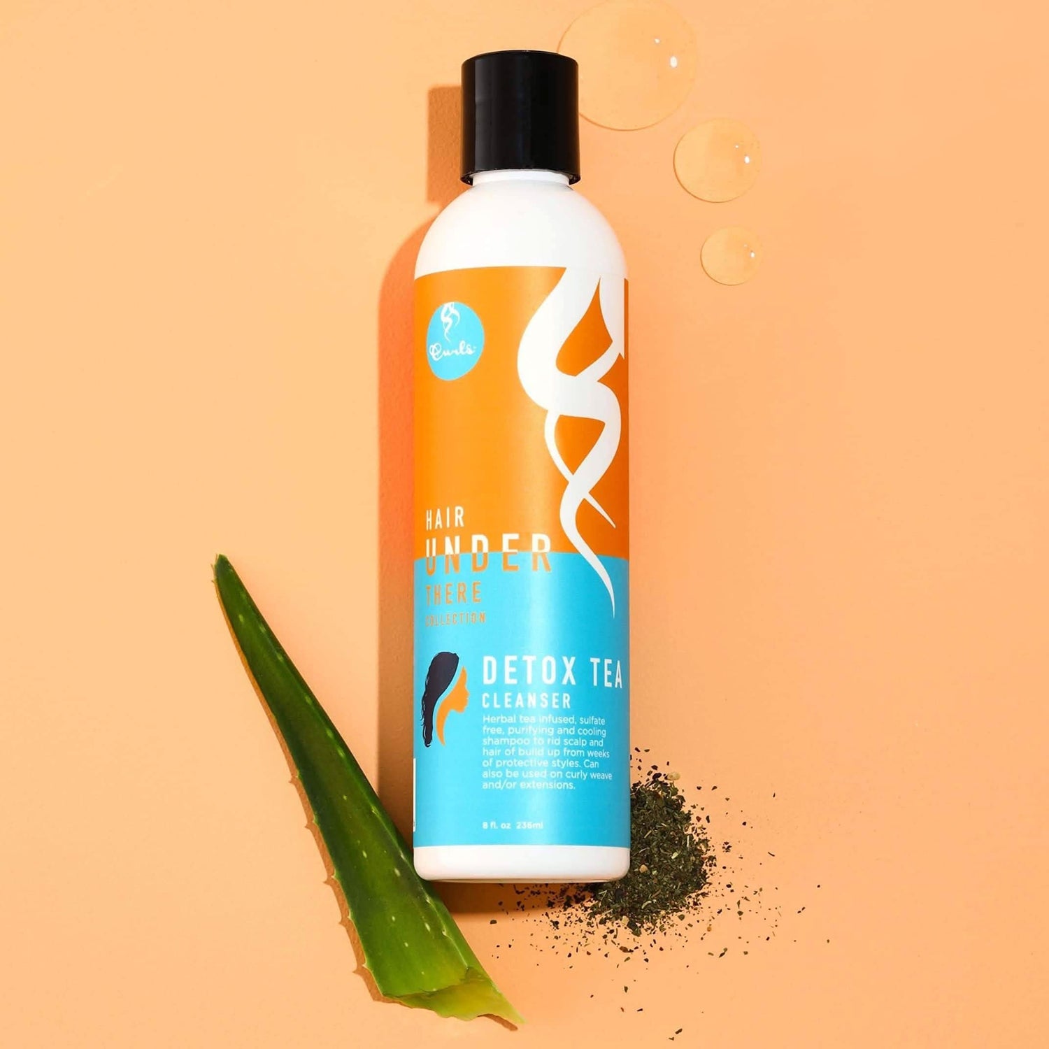 Curls Hair Under There Detox Tea Cleansing Shampoo 236ml-Clarifying Shampoo-Beauty and hair supply