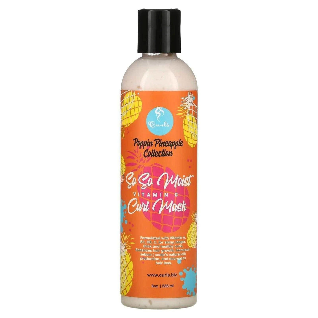 Curls Poppin Pineapple So So Moist Vitamin C Curl Mask 236ml-Hair Mask-Beauty and hair supply