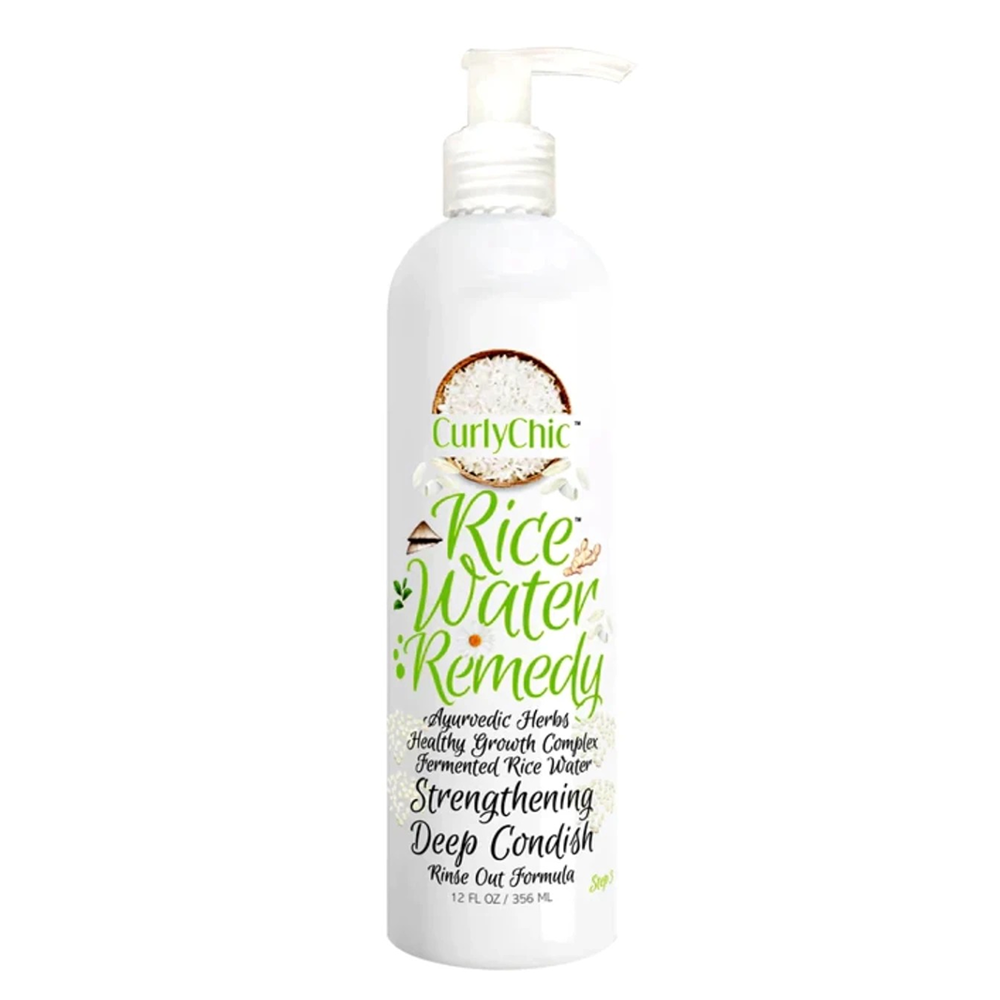 Curly Chic Ricewater Strengthening Condish 8oz 8oz-All-Beauty and hair supply