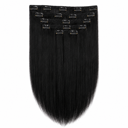 Kuknus Synthetic Euro Straight Clip-In Hair Extensions 18"