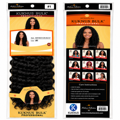 Kuknus Baby Beach Curl Bulk Synthetic Braiding Hair