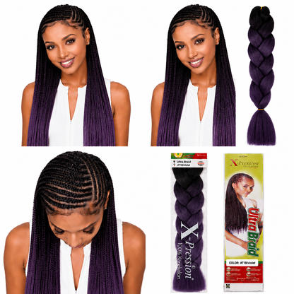 X-Pression Ultra Braids Non-Stretched Kanekalon Braiding Hair 82"